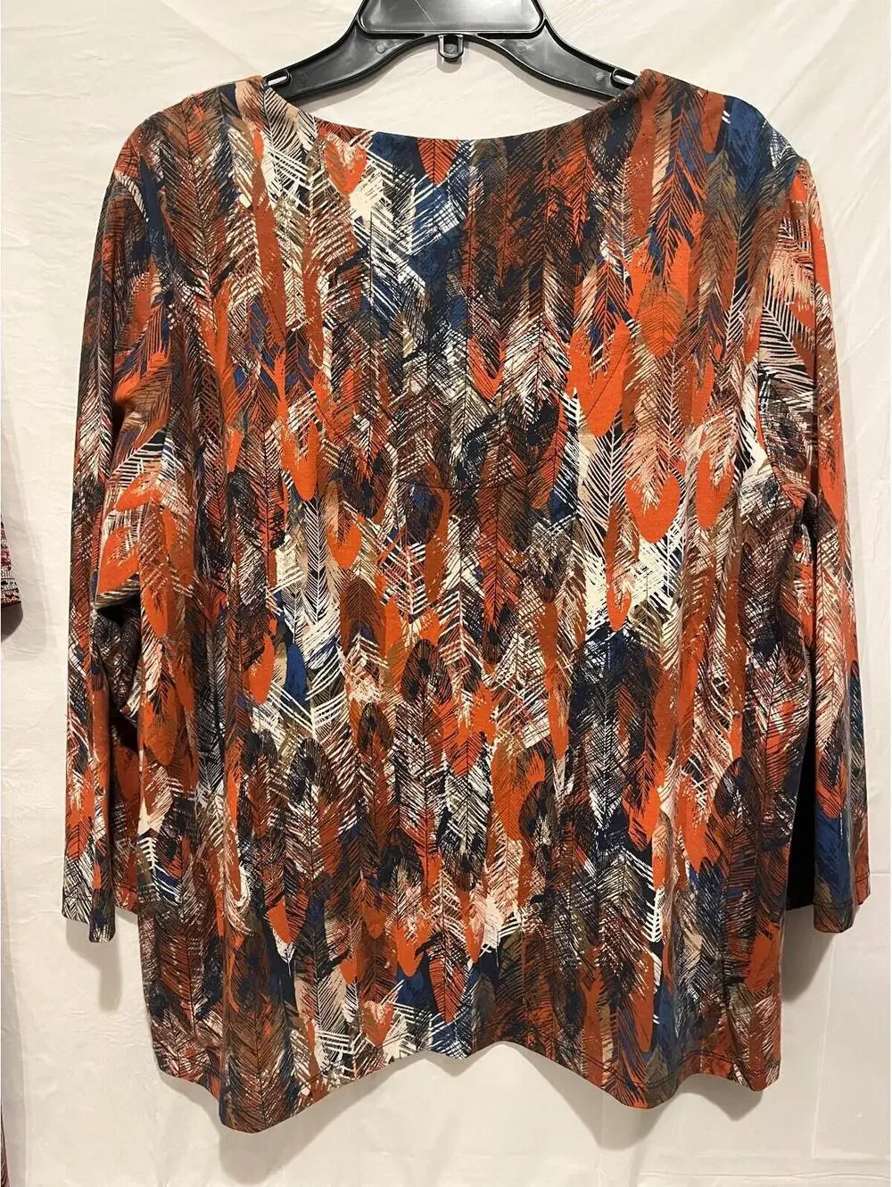 Lot of 2 Ruby Rd. Size 1X Women's Blouse  Feather & Stripe Print Top NWT Size 1X - Picture 11 of 15